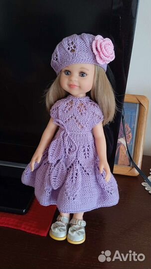 Платье и берет для кукол от Паола Рейна