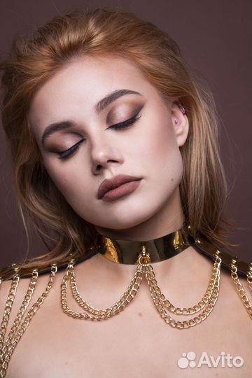 Украшение для фотосессии золотые эполеты с цепями