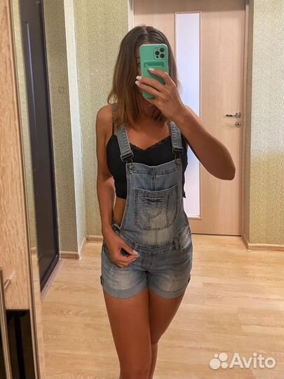 Комбинезон женский летний джинсовый