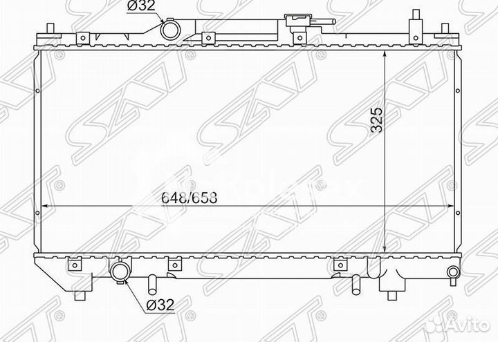 Радиатор toyota avensis 4/7A 1.6/1.8 97-01