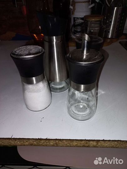 Комплект лофт солонка, перечница, для масла,сахара