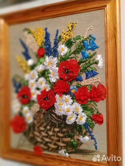 Картины. Вышивка лентами