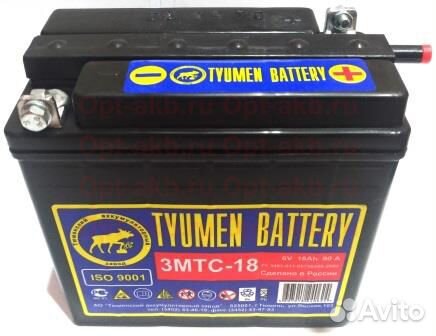 Аккумулятор мото tyumen battery 3МТС-18 18Ач 90А у