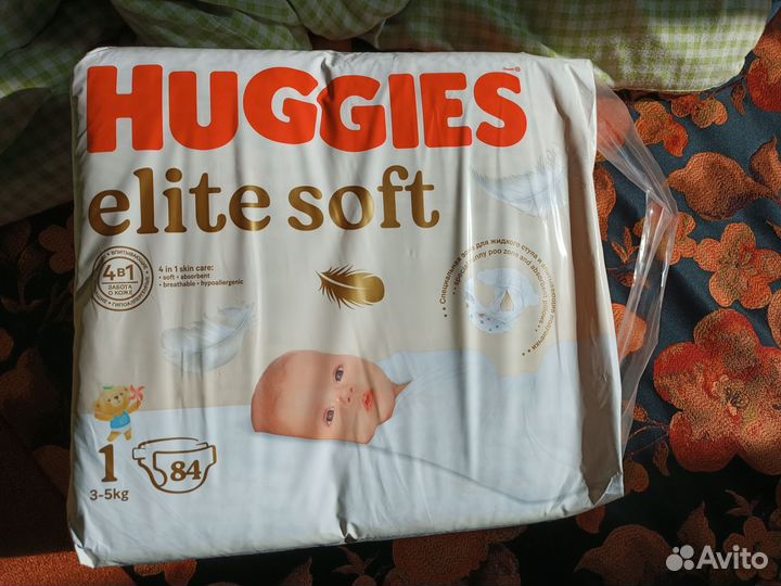 Подгузники huggies elite soft 1