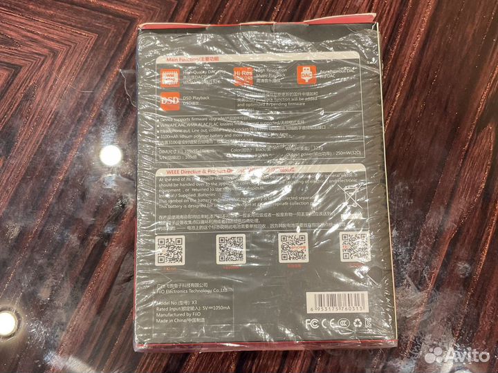 Портативный HI-FI аудиоплеер fiio-X3