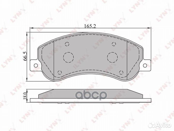 Колодки тормозные дисковые перед BD3002 LYN