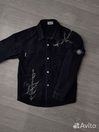 Джинсовая рубашка Stone island