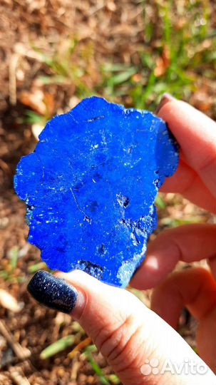 Азурит Срез Камень Минерал