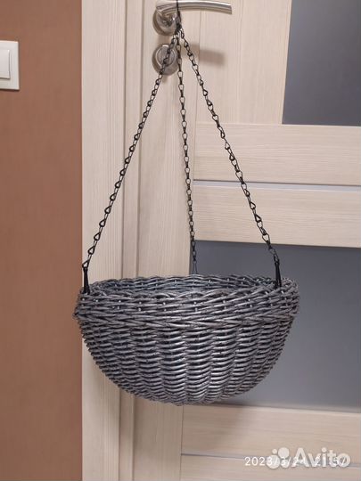 Кашпо 2 шт. 6 л. подвесное из полиротанга