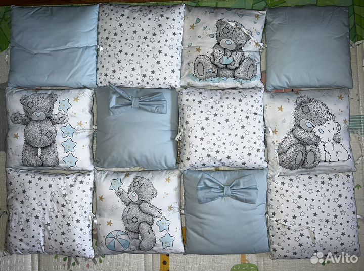 Комплет детских бортиков на кроватку «Мишки Тедди»