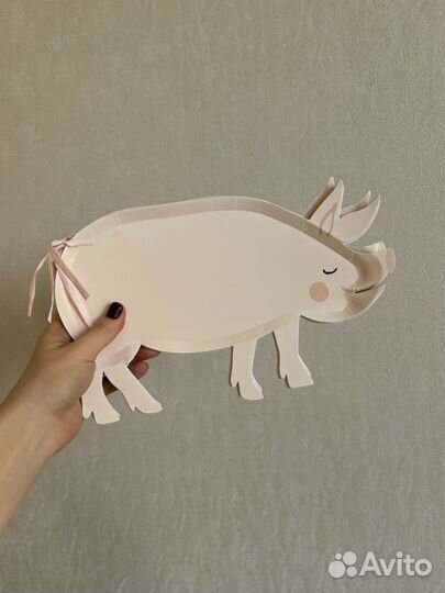 Тарелки свиньи meri meri 6 штук