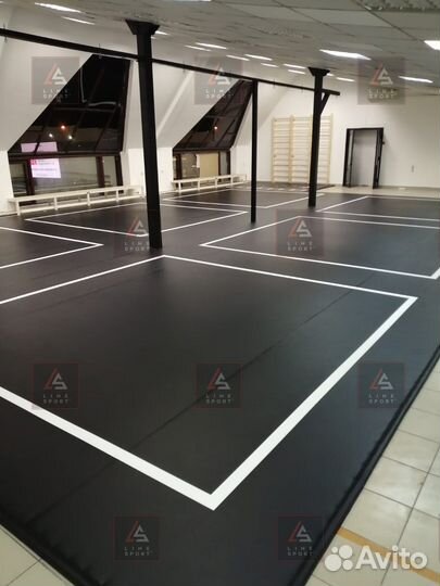 Борцовский ковер 8х8 двухцветный карманы