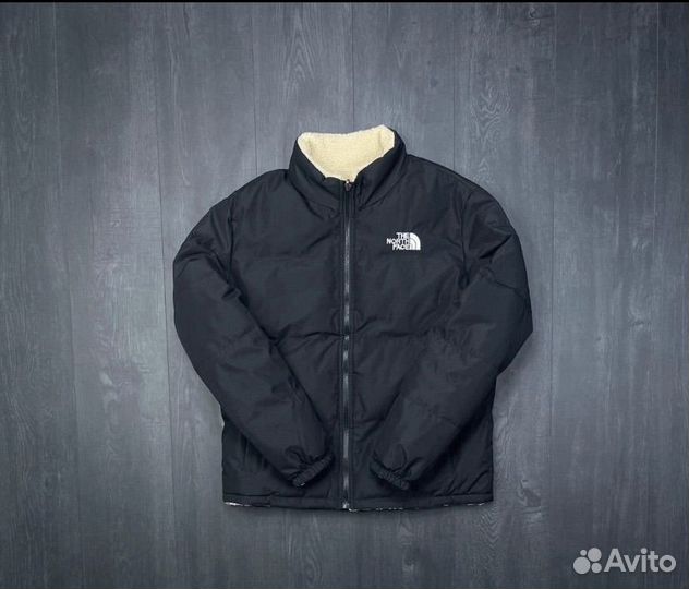 Куртка the north face барашек двусторонняя