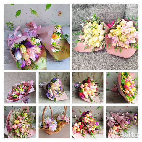 Букет тюльпанов из мыла ручной работы