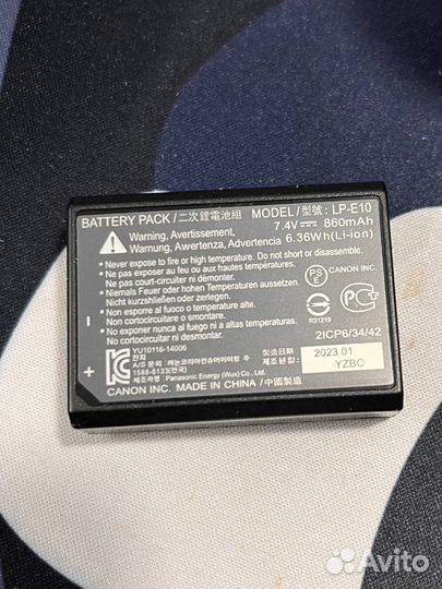 Батарея для фотоаппарата canon