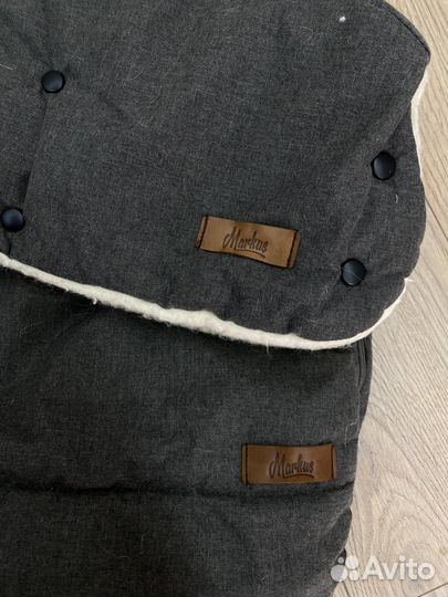 Конверт зимний с муфтой из овчины