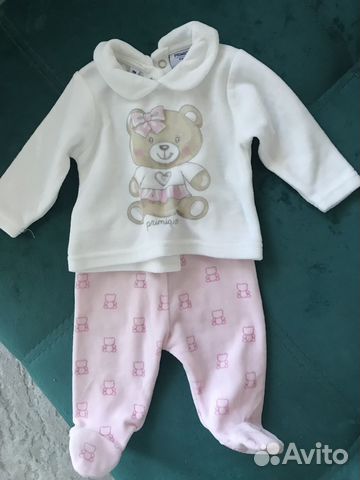 Велюровый костюм малышки 50р