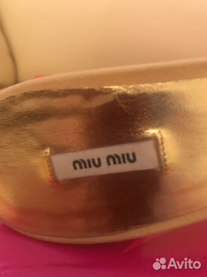 Шлепанцы MIU MIU