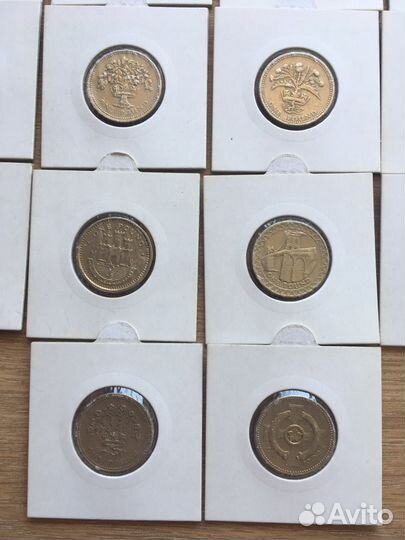 Фунт стерлингов. One pound sterling. Все разные