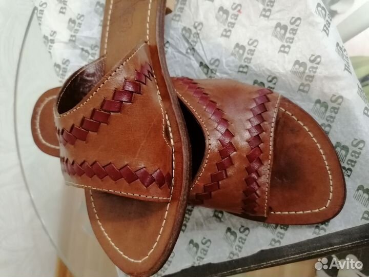 Шлепки женские 37 размер натуральная кожа
