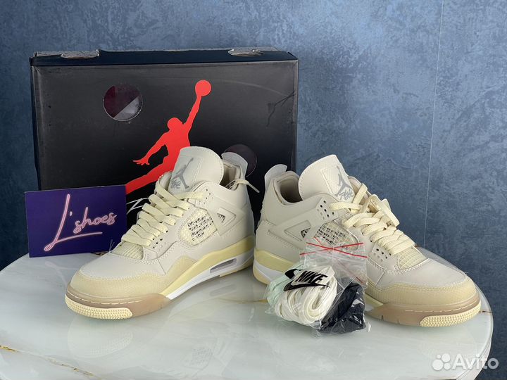 Off-White X Wmns Air Jordan 4 Retro SP Sail