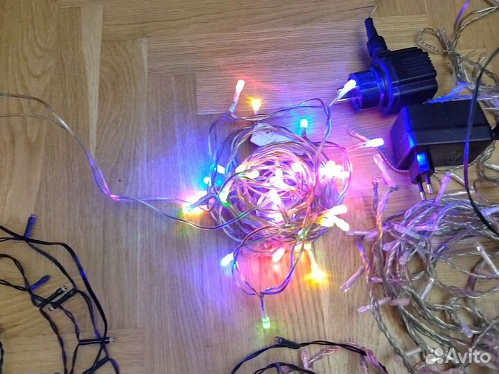 Новогодние украшения гирлянды пакетом