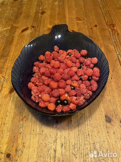 Блюдо салатник фруктовница синее стекло