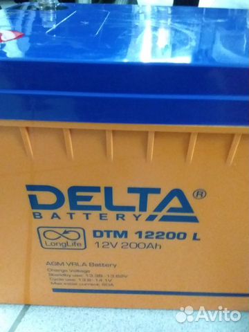 аккумулятор delta gel 12в, 200ah. Delta dtm 12200.
