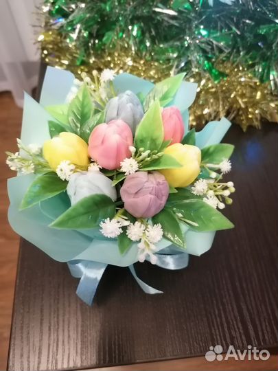 Букеты из мыльных цветов