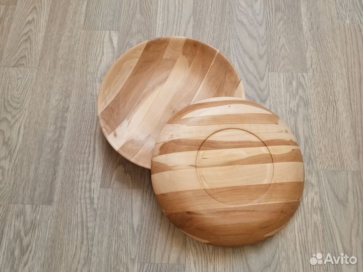 Деревянная тарелка, блюдо ручной работы из яблони