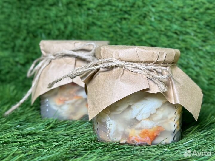 Мясо камчатского краба натуральное, в банке