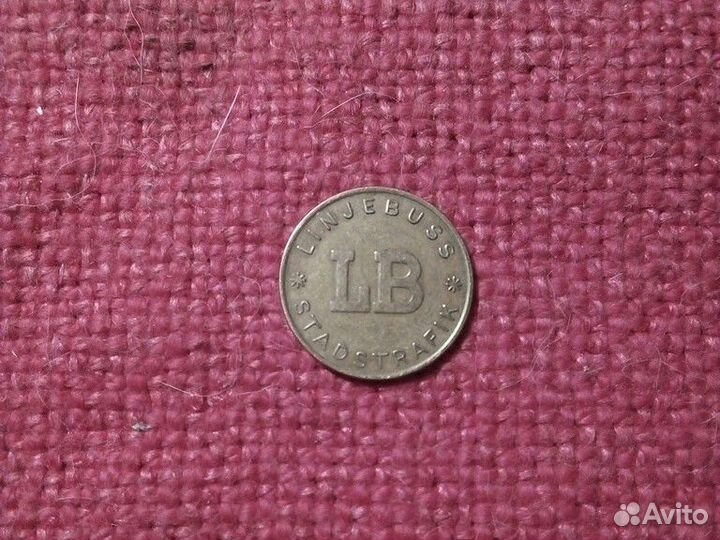 Жетоны 2шт Автобус город Лунд Швеция XX век