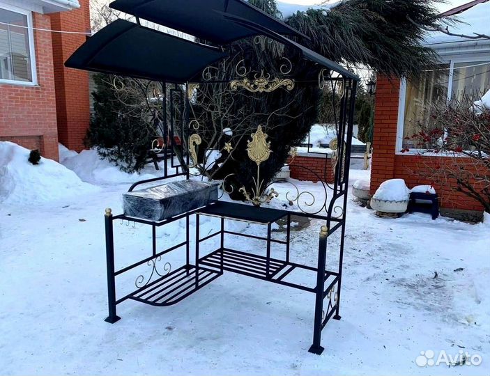 Мангал с печью