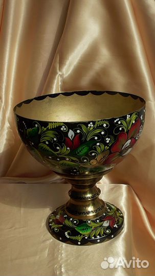 Ваза для фруктов СССР ручная роспись