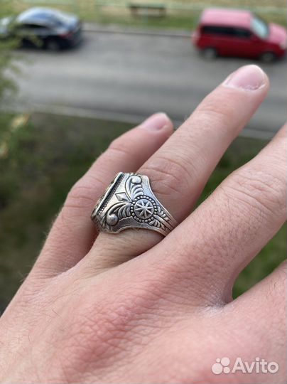Мужской перстень серебро