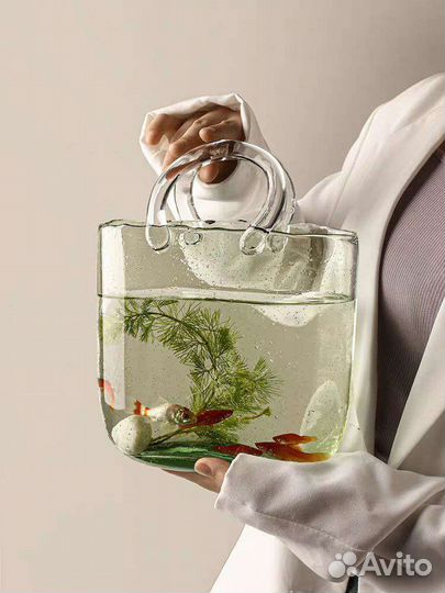 Ваза в виде сумки + аквариум 2 в 1
