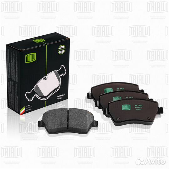 Колодки тормозные передние Trialli PF 1402 на LADA