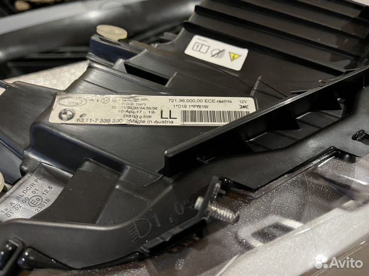 Передняя правая оптика BMW F30 дорестайлинг