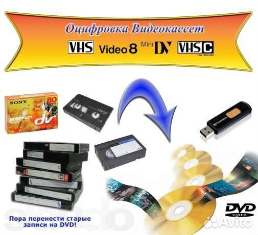 Оцифровка видеокассет VHS, VHS-C, Video-8, MiniDV