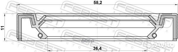 Сальник привода 36.4x58.2x11 daihatsu tanto