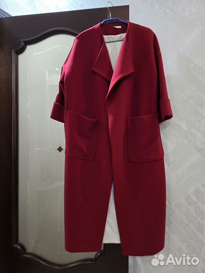 Пальто женское 46 48 длинное шерсть