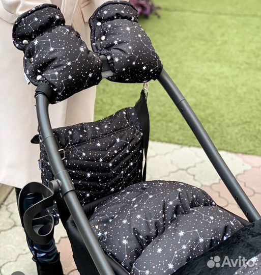 Конверт футмуфт зимний муфта рукавицы