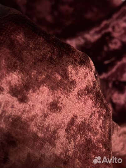 Плюш бордово-коричневый