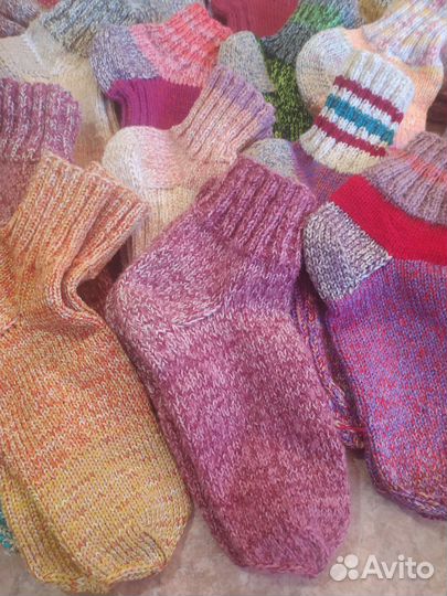 Носки вязаные спицами женские, мужские