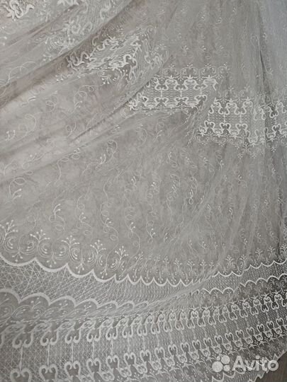 Тюль с вышивкой, готовые комплекты