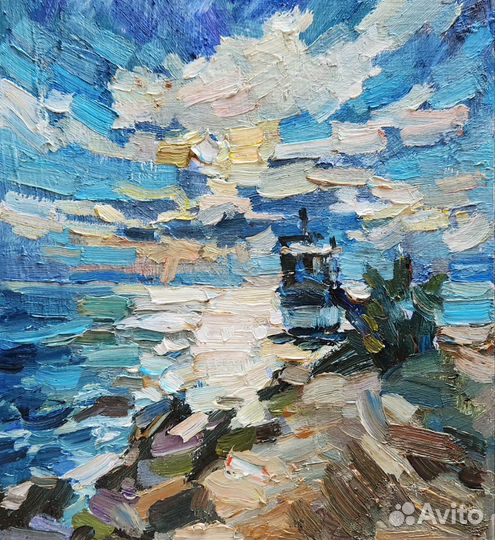 Картина маслом морской пейзаж