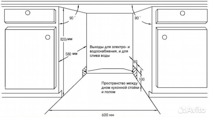 Встраиваемая посудомоечная машина korting kdi 6055