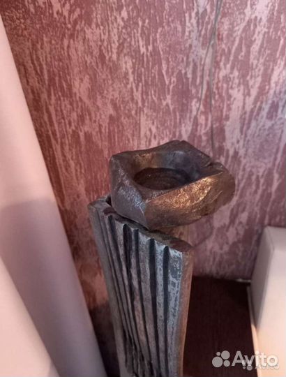 Подсвечник старинный кованный