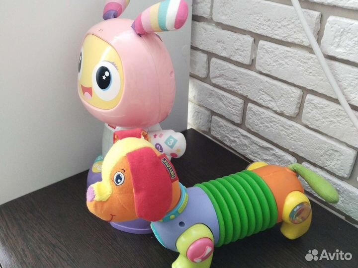 Робот бибо fisher price и собака tiny love