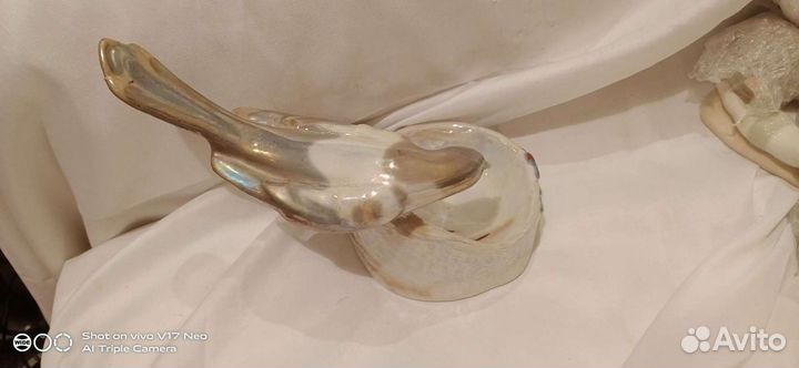 Фарфор пепельница птица